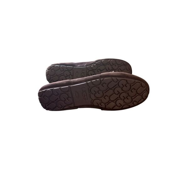 UGG men’s Chocolate Brown Leather Suede Slip-On Tassel Loafers Shoes Size 11 main image 10